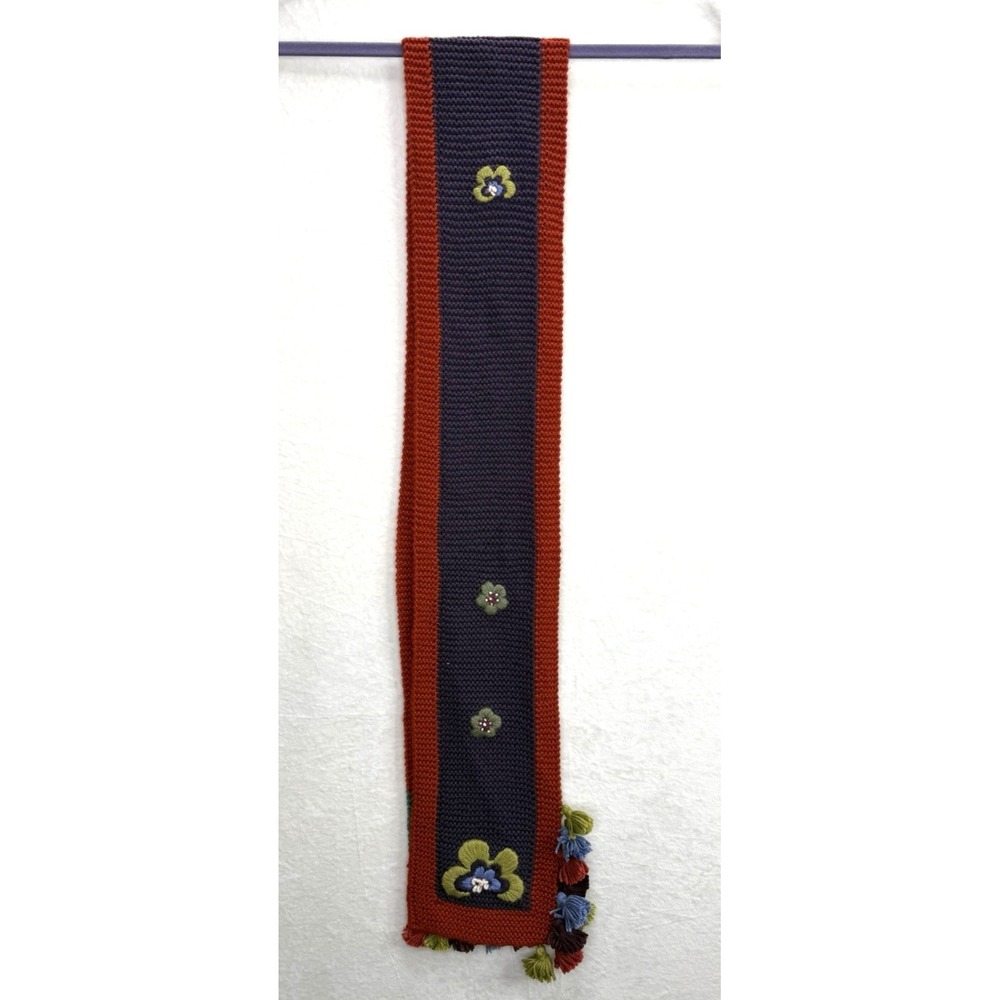 Little Journeys Chicago Kors Hand Knit Multi Color Rectangle Scarf - Picture 9 of 12